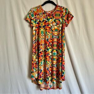 LuLaRoe Multicolor Abstract Pattern Dress